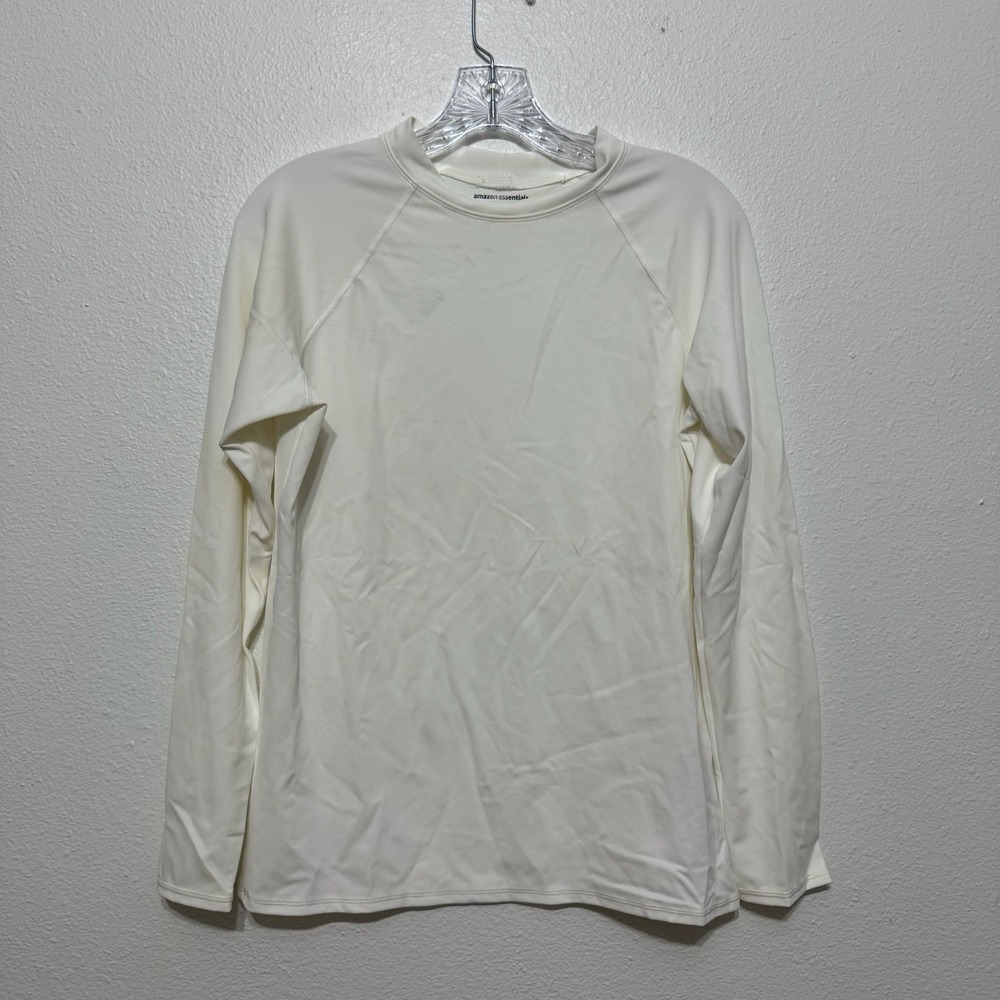 Amazon Essentials White Long Sleeve‎ Rash Guard Women's XL NWT - FLAWS SEE PICS